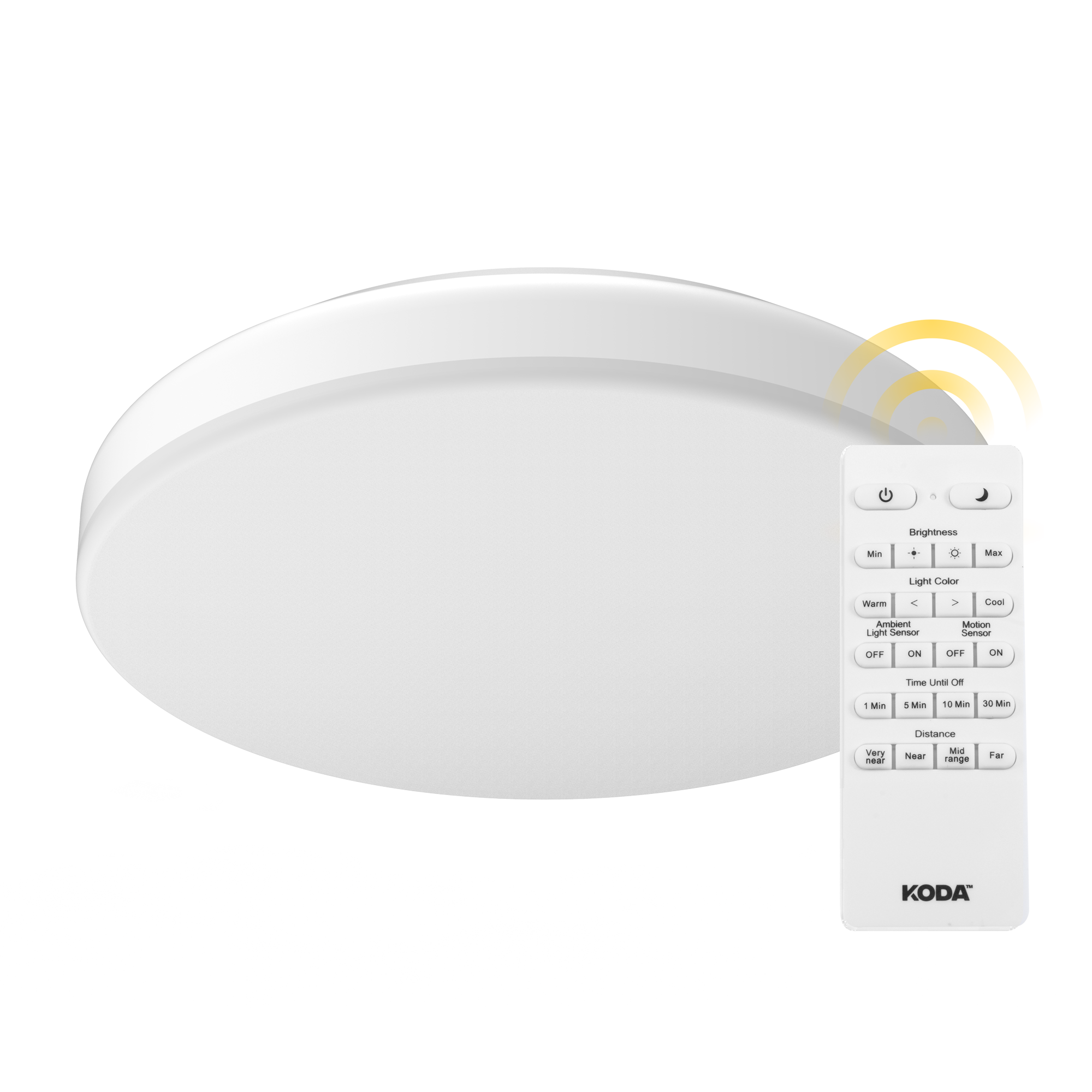 14” LED Ceiling Light with Motion Sensor and Adjustable Color - KODA™